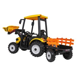 Pojazd MEGA Traktor D68 Z Przyczepką Żółty
