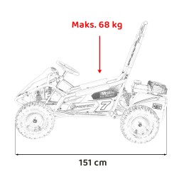 Pojazd Gokart Spalinowy MUD MONSTER Czerwony