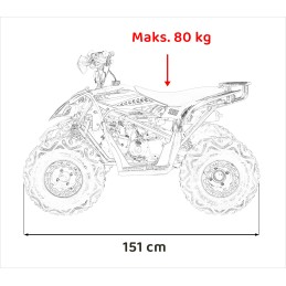 Pojazd Quad Spalinowy DESERT STORM Pomarańczowy