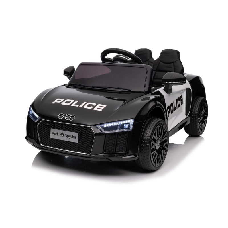 Audi R8 Policja na akumulator dla dzieci + Pilot + EVA + Wolny Start + MP3 LED