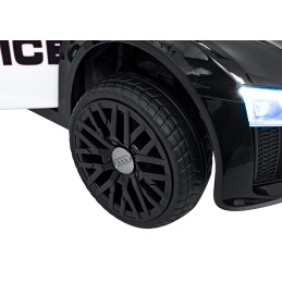 Audi R8 Policja na akumulator dla dzieci + Pilot + EVA + Wolny Start + MP3 LED