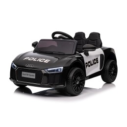 Audi R8 Policja na akumulator dla dzieci + Pilot + EVA + Wolny Start + MP3 LED