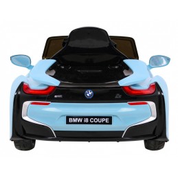 BMW I8 Lift Auto na akumulator Niebieski + Pilot + Wolny Start + 3-pkt pasy + MP3 USB + LED