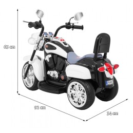 Motorek Chopper NightBike Biały