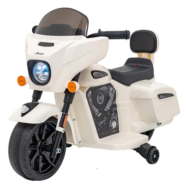 Pojazd Chopper INDIAN Biały motocykl dla dziecka