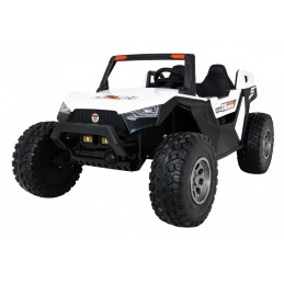 Buggy Clash na akumulator dla 2 dzieci Biały + Pilot + Napęd 4x4 + Regulacja siedzenia + Radio MP3 + LED