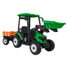Pojazd MEGA Traktor D68 Z Przyczepką Zielony