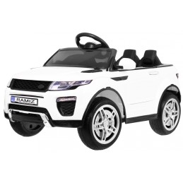 Autko Rapid Racer elektryczne dla dzieci, Biały SUV + Pilot