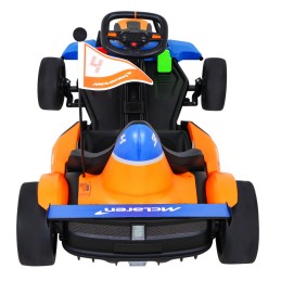 Gokart McLaren Drift na akumulator dla dzieci + Funkcja driftu + Sportowe siedzenie + Światła LED + Wolny Start + EVA