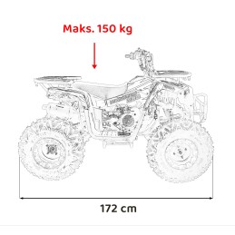 Pojazd Quad Spalinowy 200CC MONSTER Czerwony