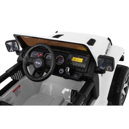 Jeep Wrangler Rubicon na akumulator dla dzieci Biały + Pilot