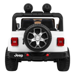 Jeep Wrangler Rubicon na akumulator dla dzieci Biały + Pilot