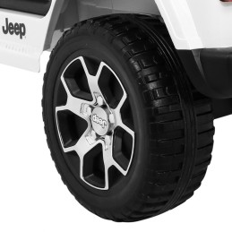 Jeep Wrangler Rubicon na akumulator dla dzieci Biały + Pilot