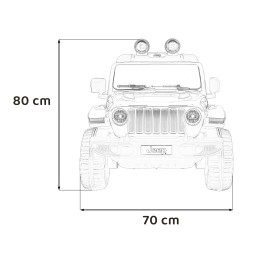 Jeep Wrangler Rubicon terenowy na akumulator dla dzieci Czarny + Pilot  + 4x4
