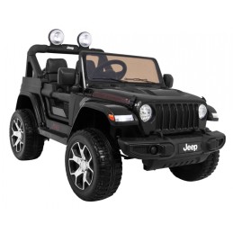 Jeep Wrangler Rubicon terenowy na akumulator dla dzieci Czarny + Pilot  + 4x4
