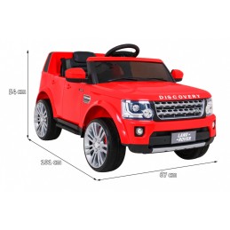 Land Rover Discovery Autko elektryczne dla dzieci, Czerwony SUV + Pilot