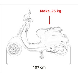 Pojazd Skuter Vespa ROMA Czerwony