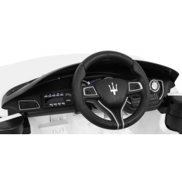 Maserati Ghibli na akumulator dla dzieci Biały + Pilot