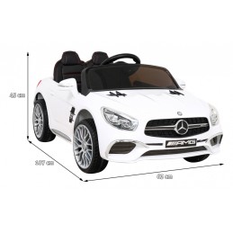 Mercedes Benz AMG SL65 S elektryczny dla dzieci Biały + Pilot